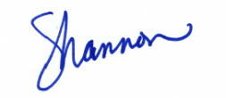 signature in blue